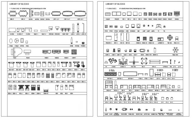  House and Office Furnitures Cad Blocks DWG File