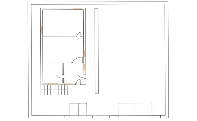  Single Story House Plan in DWG file 