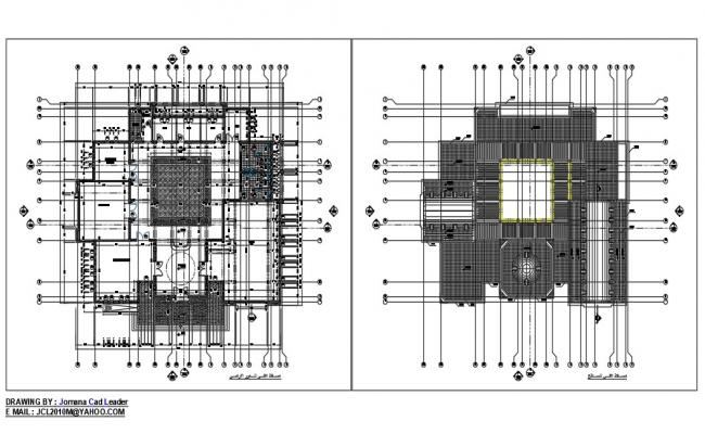 working center layout plan drawing DWG File