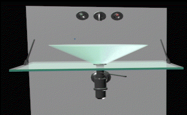 Modern Washbasin 3D AutoCAD DWG with Rendered Design Details