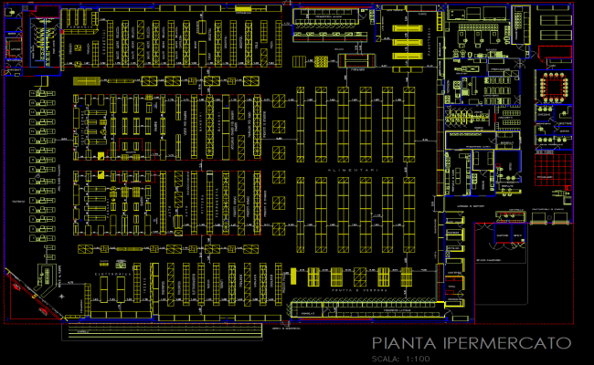 Modern Shopping Mall Layout DWG CAD Drawing with Retail Floor Plan