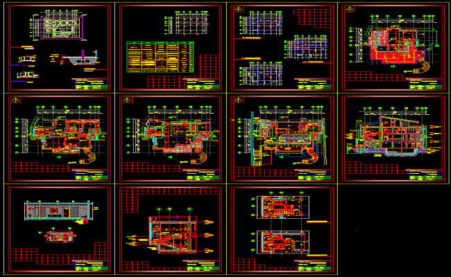 Two Story Villas Project CAD Drawings and Architectural Layout File