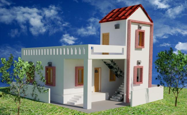 1 BHK 3D Residential House