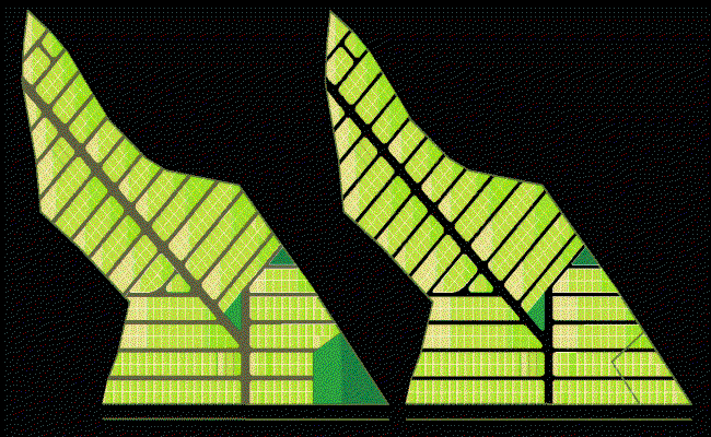 Town Plan CAD Drawing File with Layout and Zoning Design Details