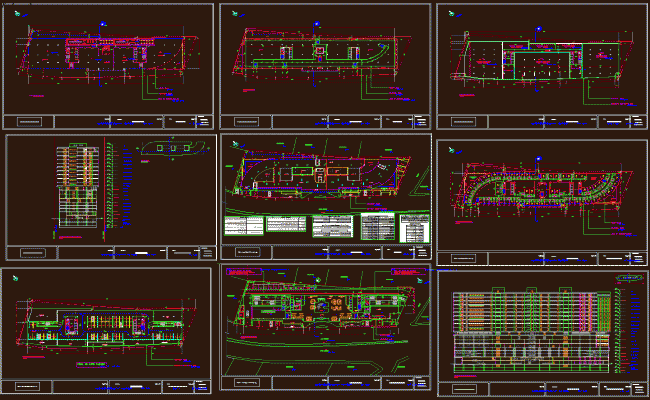 Baladiya Hotel Building AutoCAD File with Complete 2D Design Drawings