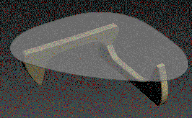 3D Central Table CAD Plan DWG File for Modern Interior Layouts