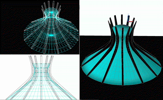The Cathedral of Brasilia AutoCAD and Architecture Design in DWG File