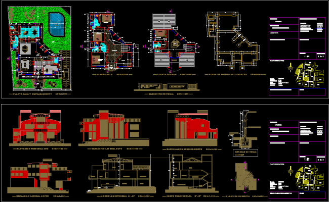Modern Bungalows CAD Drawing and Architectural Layout Design File