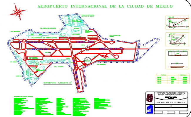 Airport architecture drawing