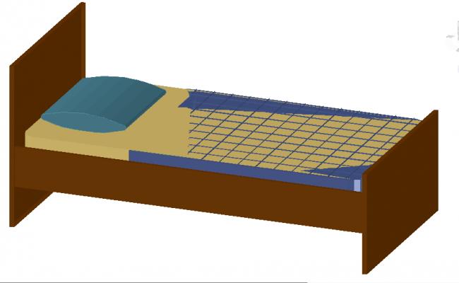 3D single Bed design