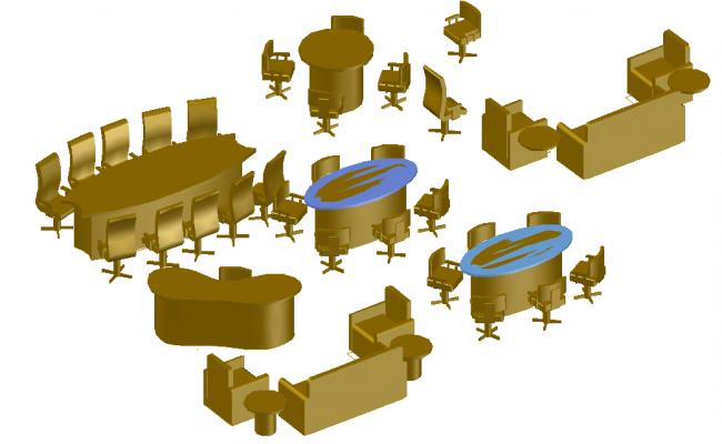 3D All Furniture Block