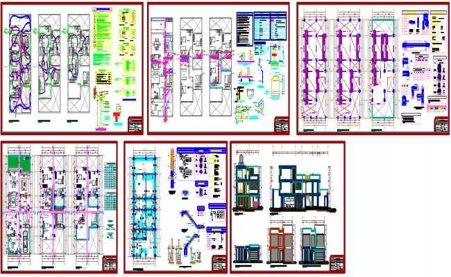House project AutoCAD DWG with plan, elevation, section and details