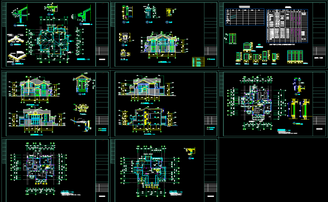 Modern Villa AutoCAD File with Detailed Architectural CAD Drawings