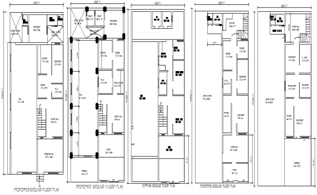 19m x 10.82m Multi-Ground Floor House Plan AUTOCAD DWG File