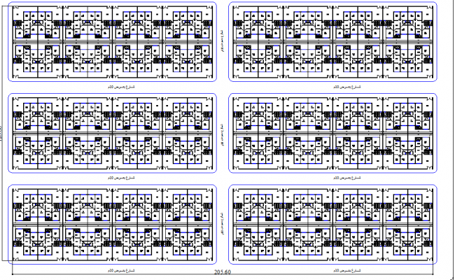 Twin House AutoCAD DWG Plan with Detailed 2D Layout and Dimensions