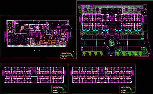 Hotel Italia CAD Drawings for Architectural and Interior Design Layout