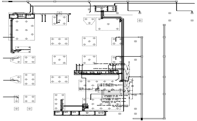 1st Floor Grounding Telephone and Computer system Detail DWG AutoCAD file