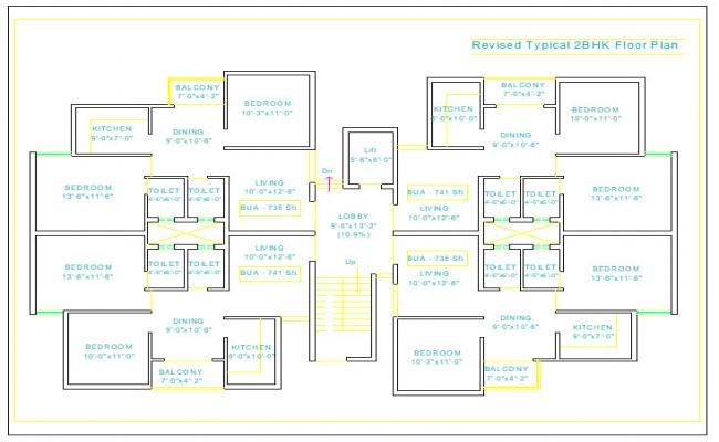 2 Bhk Appartment Plan