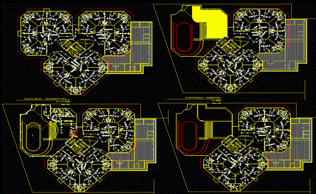 ALT Hotel AutoCAD architectural drawing with layout and floor plan