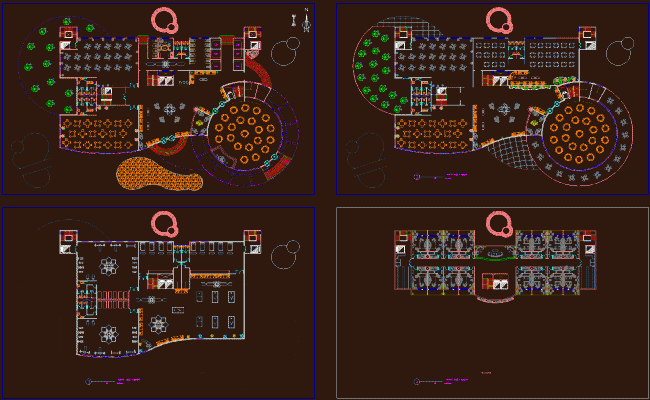 Hotel Project CAD File with Complete 2D Architectural Design Drawings