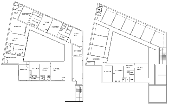 21.90mx21.10m House Layout Design with AutoCAD DWG File