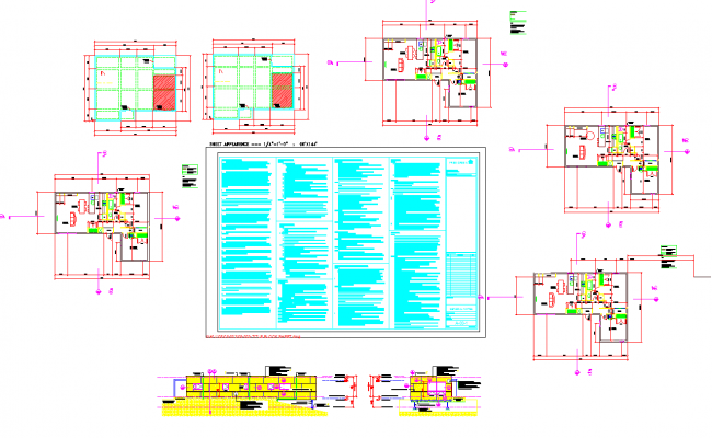 Small Residential Plan DWG with Floor Layout and Section Details