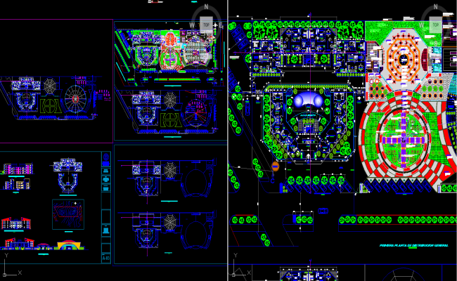 Shopping Mall CAD Drawing File with Site and Architectural Layout