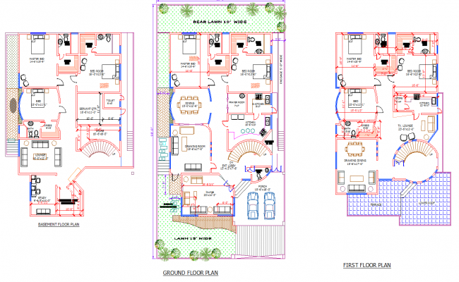 Detailed Shear Wall Reinforcement and Section Design DWG Drawing File