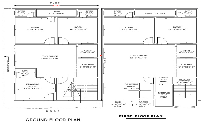 27x50 Home Architectural Layout DWG File for Residential Design