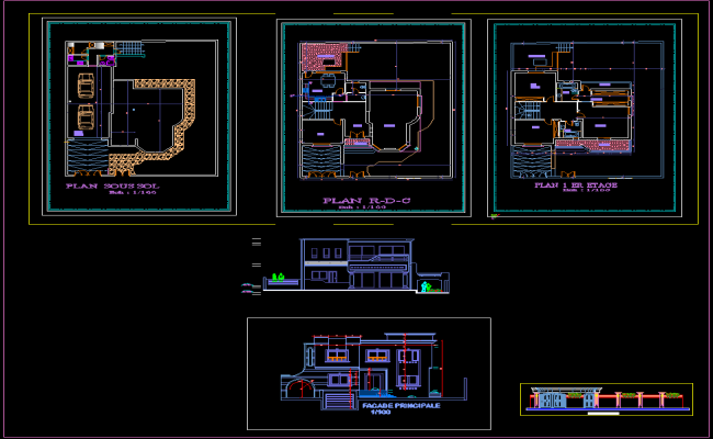Villas Project 2D CAD Drawings and Architectural Layout Design File