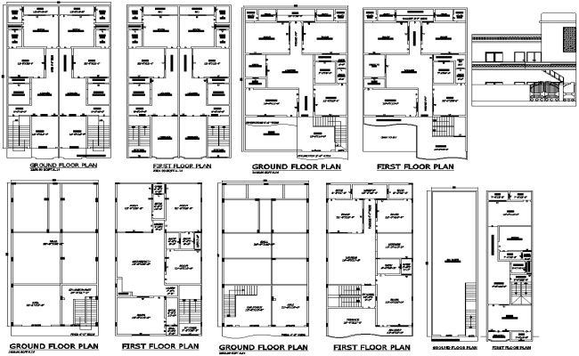 2BHK House Floor Plan with AutoCAD Blocks in DWG File
