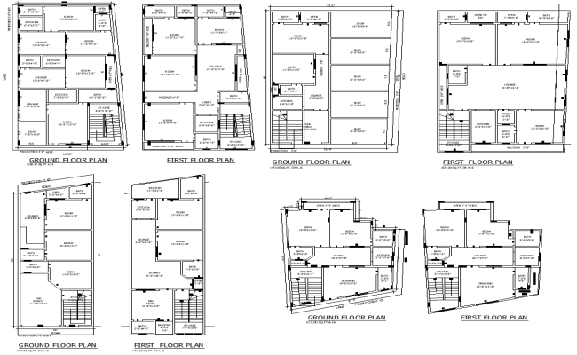 2BHK DWG plan of raw house design in AutoCAD format