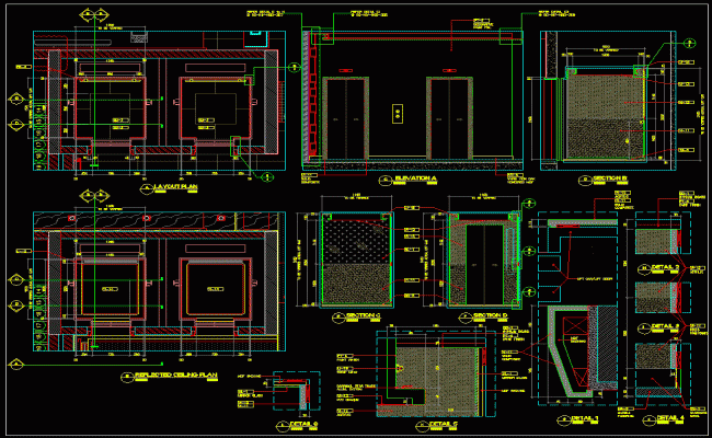 Lift Detail CAD Drawing for Structural Building Design Plans