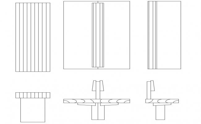 Concrete Bench Section Cad Drawing Cadbull