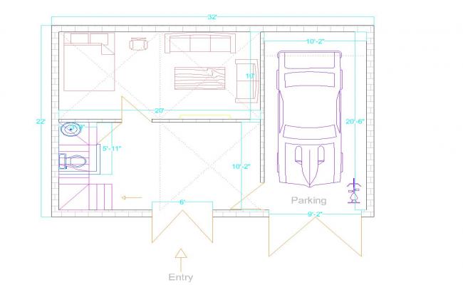 2d house plan layout