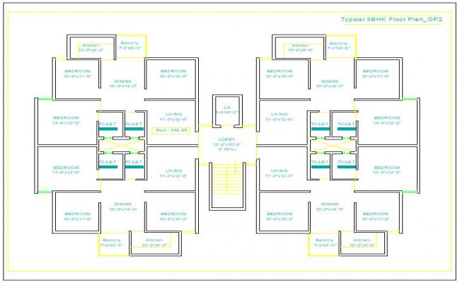 3 Bhk Appartment Plan