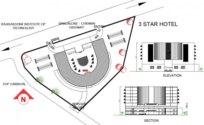 Complete Project Design of 3-Star Residential House in CAD File