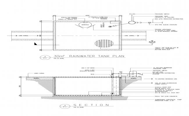 3 cubic meter water tank plan
