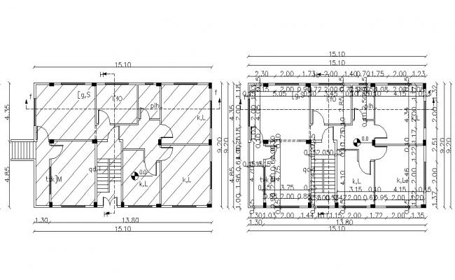 30 By 50 Feet Architecture House Plan Design DWG File