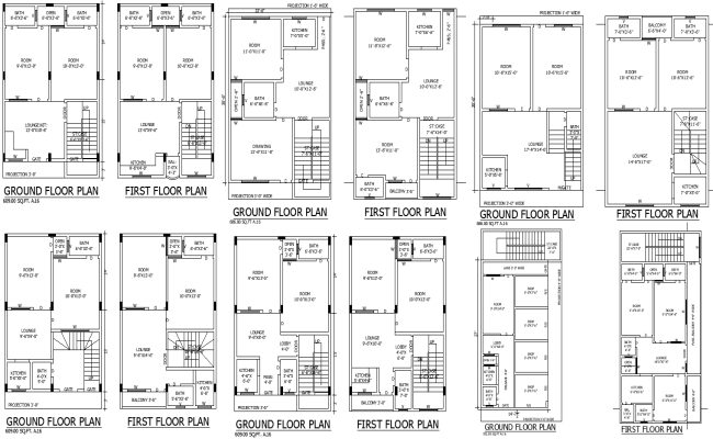31’6” floor plan for home layout in DWG AutoCAD file