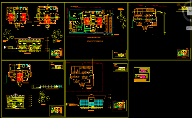 Multiplex Theater CAD Drawings and Design Layout in AutoCAD DWG File