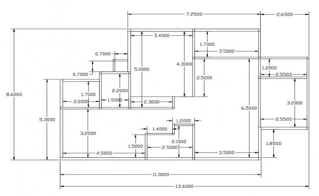 Residential Building Plan with Dimensions AutoCAD DWG Layout