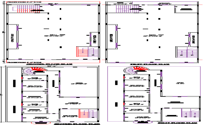 38x70 Mixed-Use DWG Layout Commercial and Residential Plan