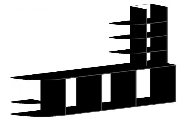 3D Self Table Furniture CAD Blocks