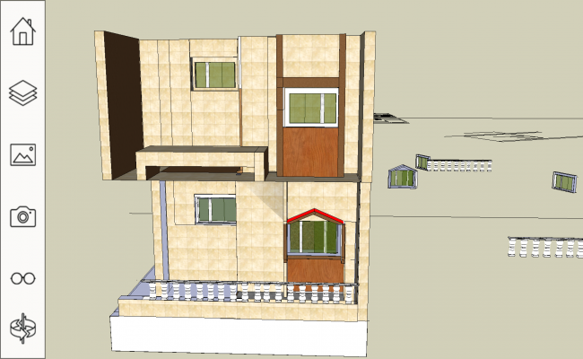 3D house bungalow Sketch up