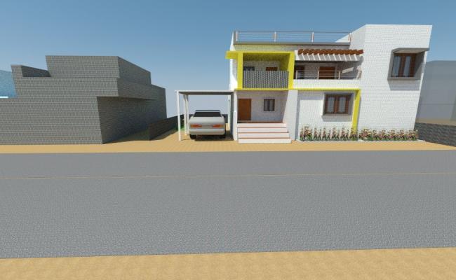 3D model of house plan 