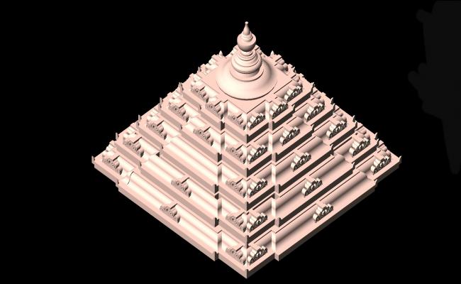 3D Temple Dome DWG File