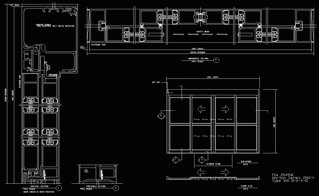 Automatic Sliding Door 2D CAD DWG File for Architects and Designers