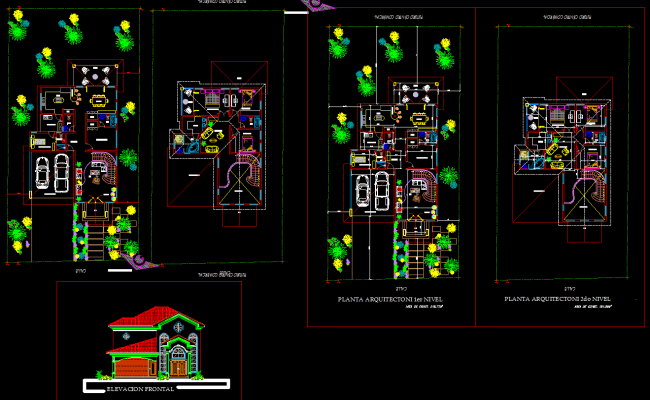 Holiday Villa AutoCAD DWG File with Floor Plan and Elevation Design