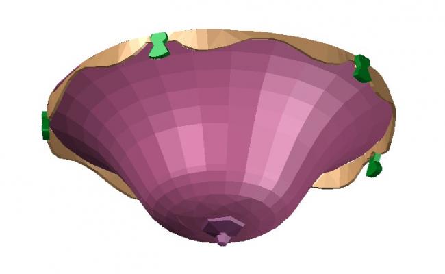 3d Ceiling Lighting Lamp Model DWG File